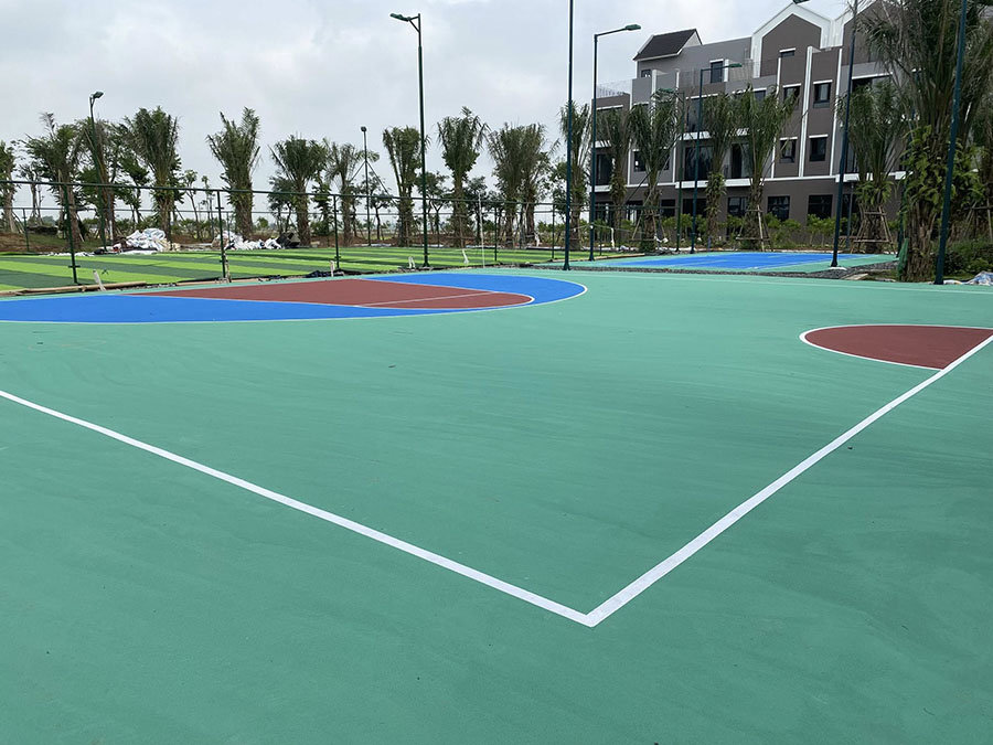 Thi công sân bóng rổ, bóng chuyền, Pickleball KĐT Ecopark