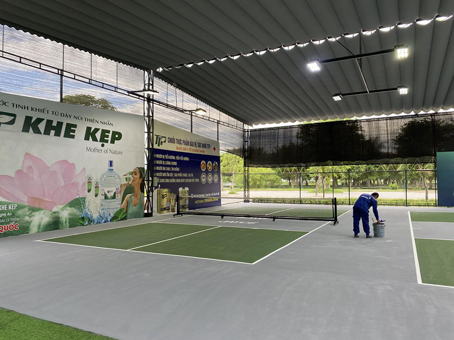 Thi công sân pickleball KĐT Handico Vinh Tân Phường Trường Vinh, Nghệ An