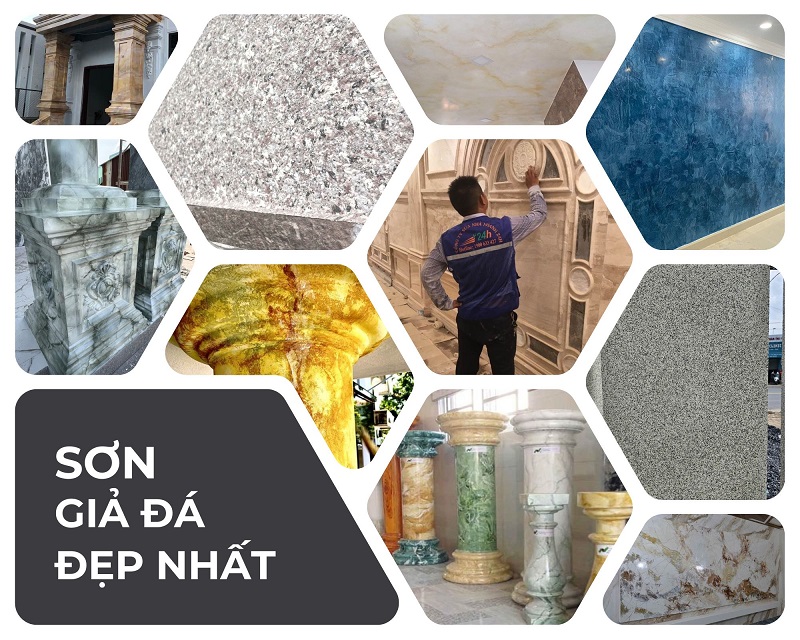 Thi c&ocirc;ng sơn giả đ&aacute; tại Vinh Nghệ An
