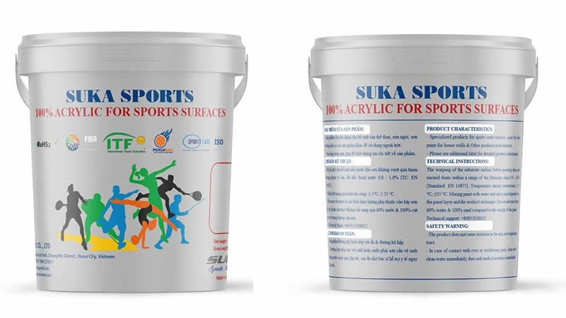 Đại l&yacute; b&aacute;n sơn epoxy thi c&ocirc;ng s&acirc;n thể thao pickleball, cầu l&ocirc;ng, b&oacute;ng chuyền, b&oacute;ng rổ tennis Vinh Nghệ An